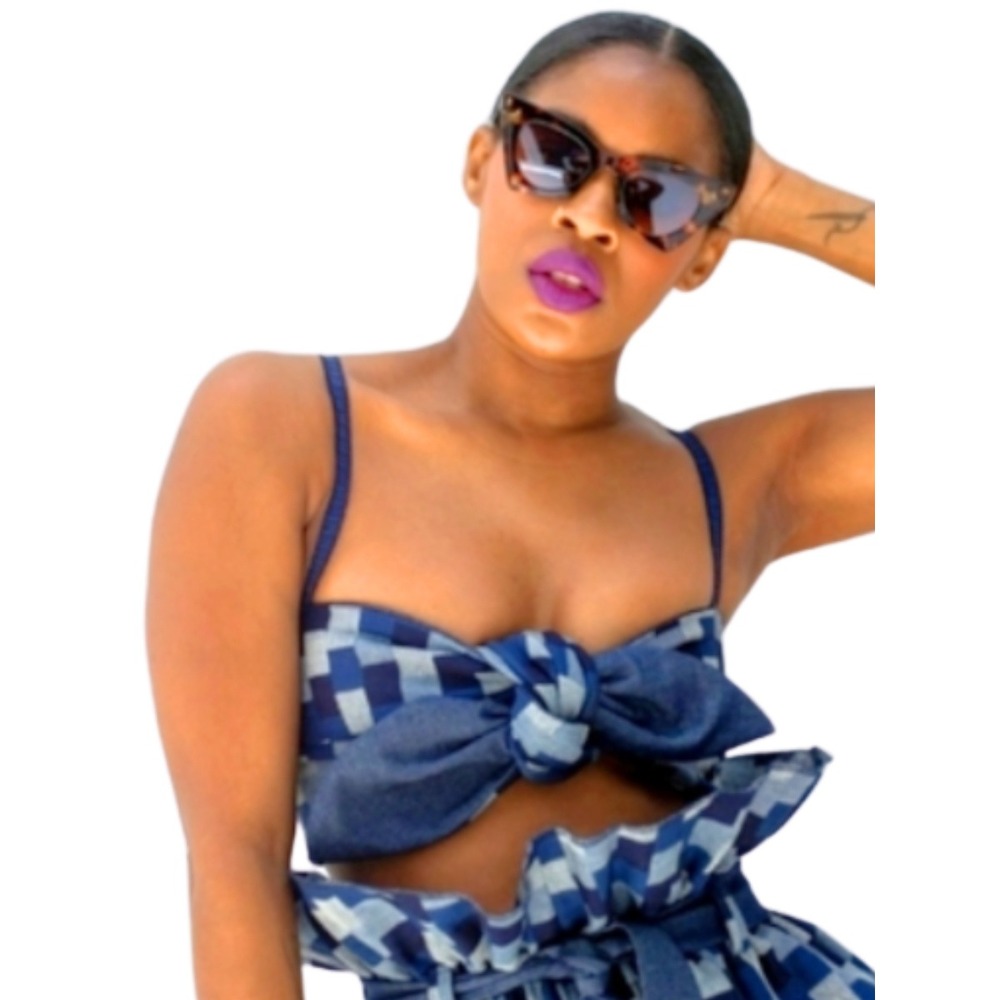 NEW Something By Sonjia X Monroe Steele Montauk Crop Bra Top - Sz XXXL